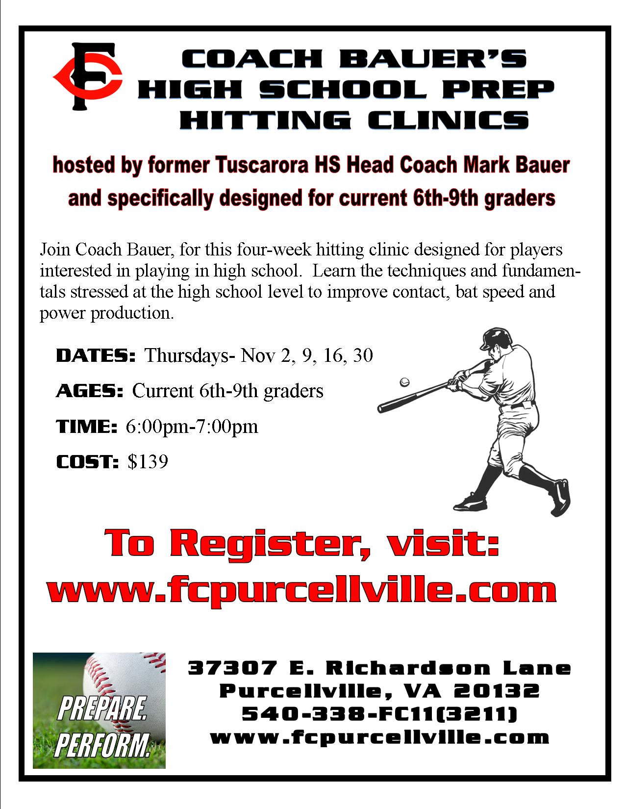 HS Prep Hitting Clinic 2017 Bauer