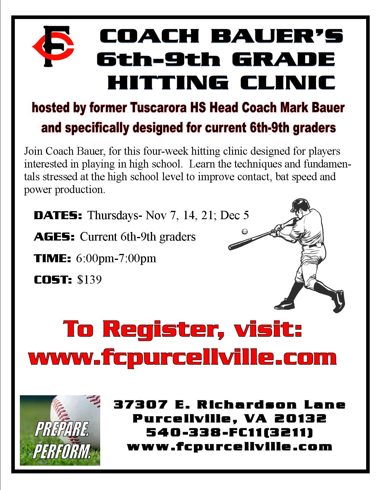 HS Prep Hitting Clinic 2019 Bauer